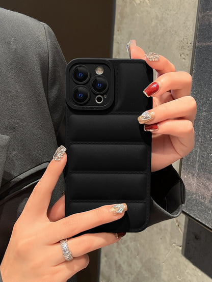 Solid Puffer Phone Case Compatible with Iphone 11,Iphone 13,Iphone 14 Pro Max Waterproof Shockproof Anti-Fall Scratch Resistant