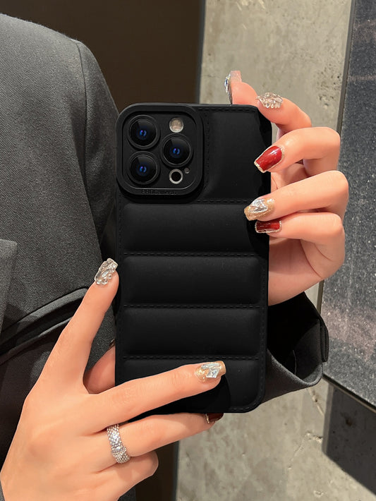 Solid Puffer Phone Case Compatible with Iphone 11,Iphone 13,Iphone 14 Pro Max Waterproof Shockproof Anti-Fall Scratch Resistant